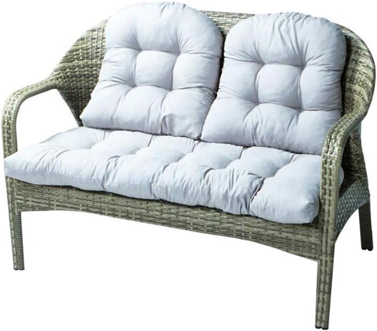 Seat Kussen, Tuin Stoelkussen voor Garden Zonnestoel, High Back Chair Kussen buiten Coffee (No voorzitter),Gray