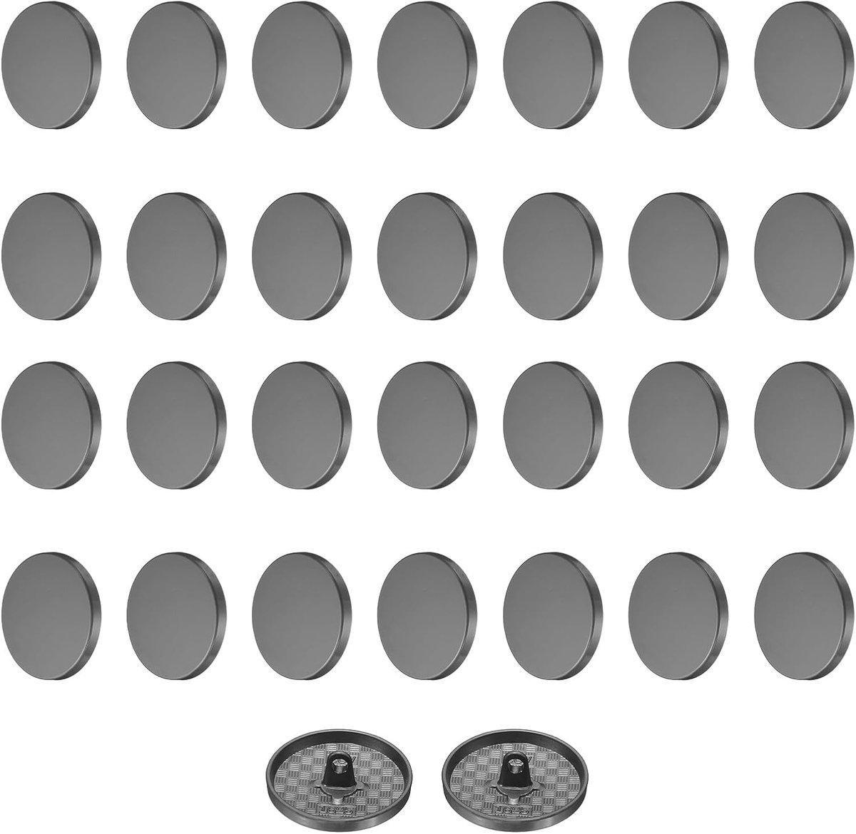 Knopen 25mm metalen platte knoppen om op te naaien ronde knutselknoppen voor kleding, broeken, mantels, jassen, blazers, overhemden, pakken, decoreren, handwerk zelf maken, zwart