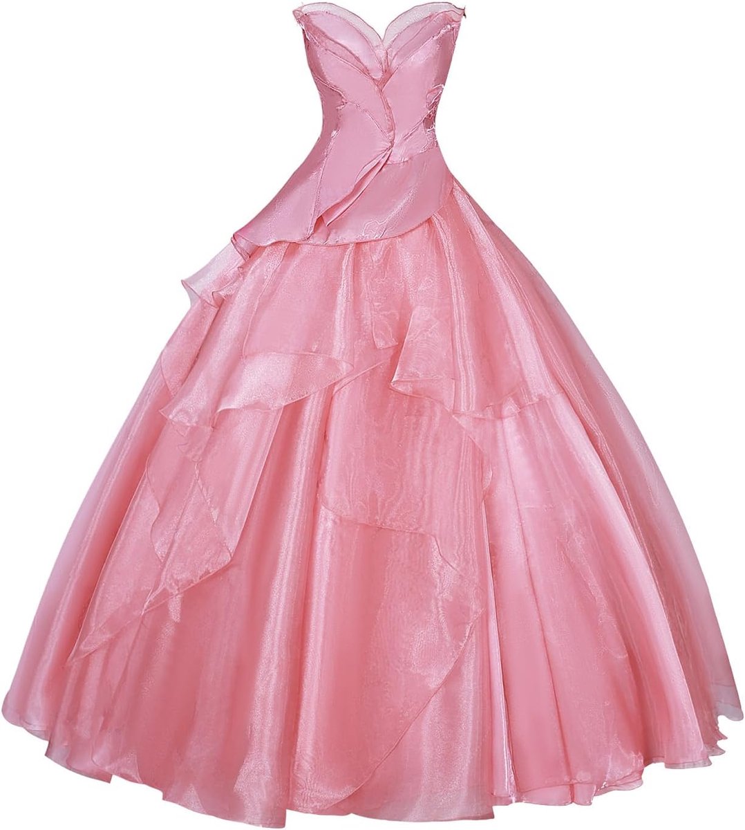 Glinda Verkleed kostuum voor dames, Wicked Cosplay Glinda Outfit, Halloween carnavalskostuum roze jurk L