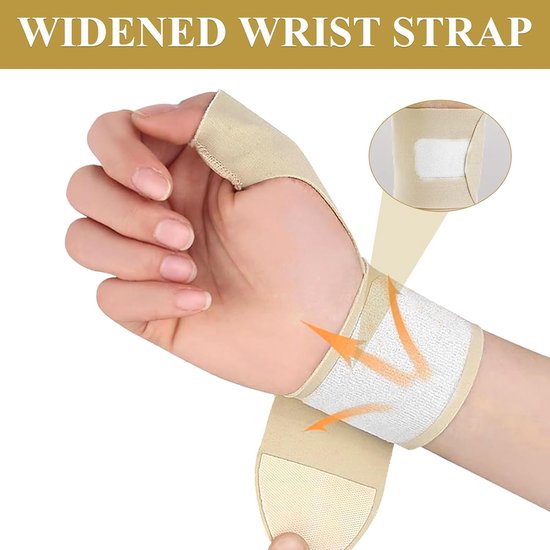 2 stuks duimspalken rechts links elastische bandage voor rizoartrose handbandage links ademend licht voor carpaal tunnel, duimpijn en ongevallen peesontsteking en verstuikingen (beige) — afbeelding 4
