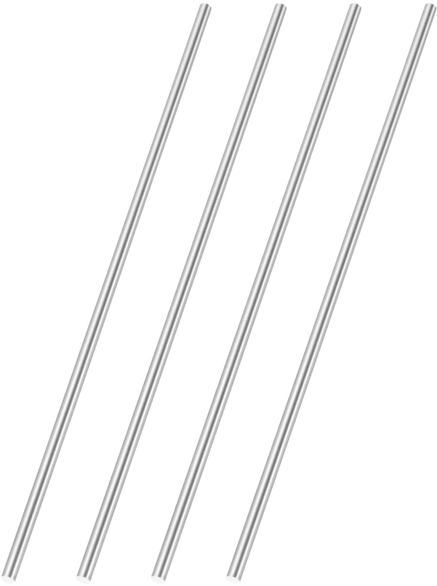 4 stuks 150 mm lang rondstaal, 3,5 mm diameter, HSS stalen stangen, massief metalen staafstaal, ronde metalen stang voor het knutselen, huis, tuin, modelbouw, machinebouw, industriële