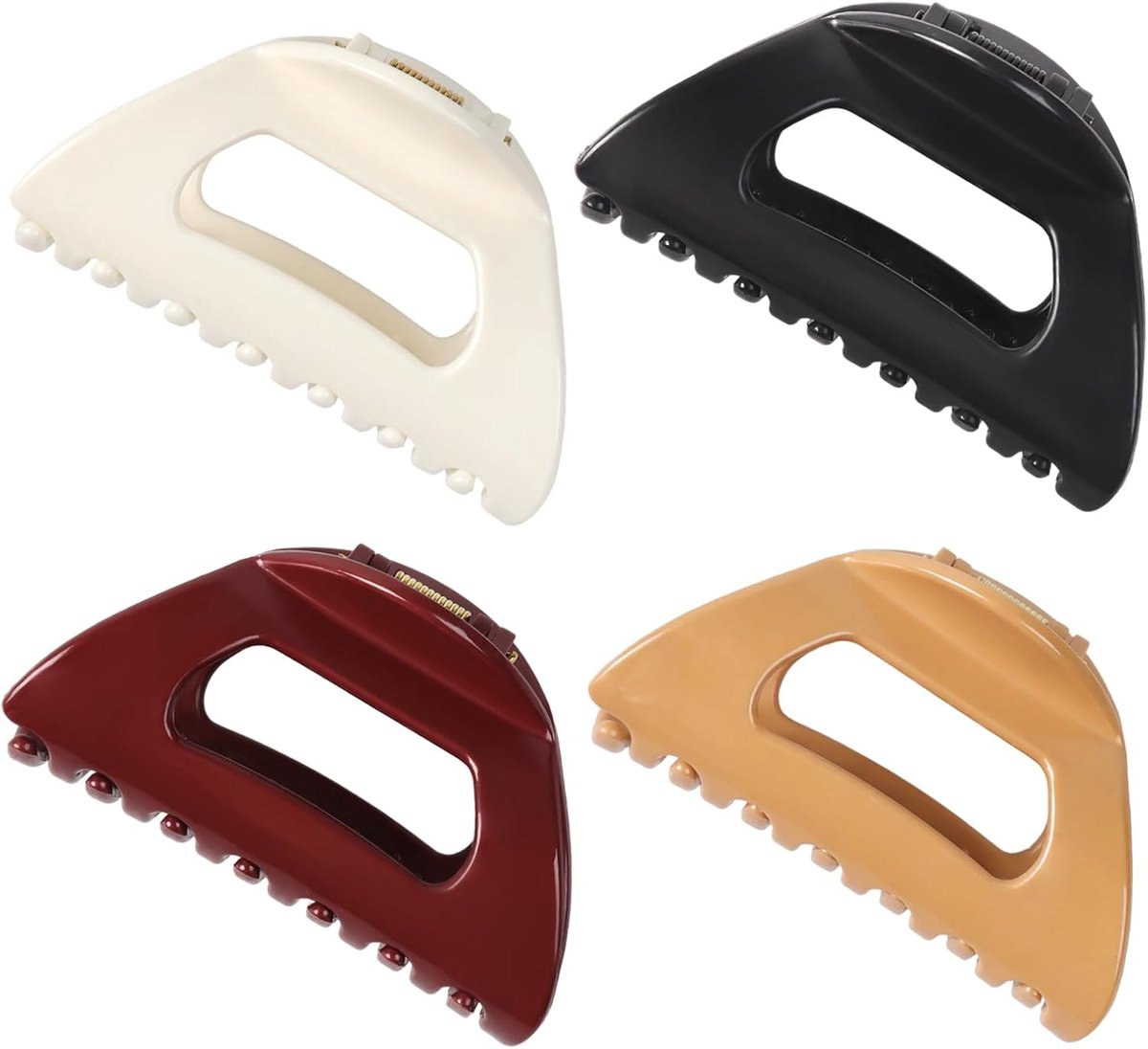 4 stuks zachte klemclips, driehoekige klauwclips, haarclip, wolkenclip voor dames, antislip, zachte haarclip, siliconen schuimclips, paardenstaart, haarspeld voor dicht of fijn haar, feesten, casual