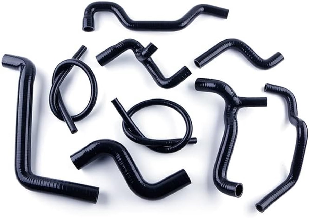 Radiatorslang van siliconen voor Volkswagen Golf MK3 GTI 2,0L 8V 115HP 1992-1998 (zwart)