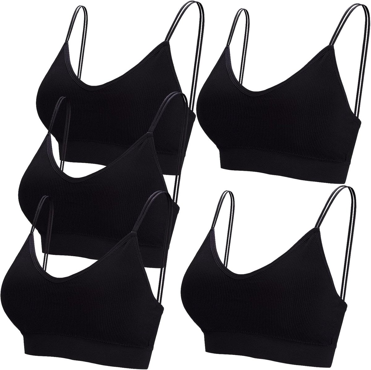 5 Stks V-hals Tube Top Bra Gewatteerde Camisole BH voor Vrouwen Naadloze Bralettes