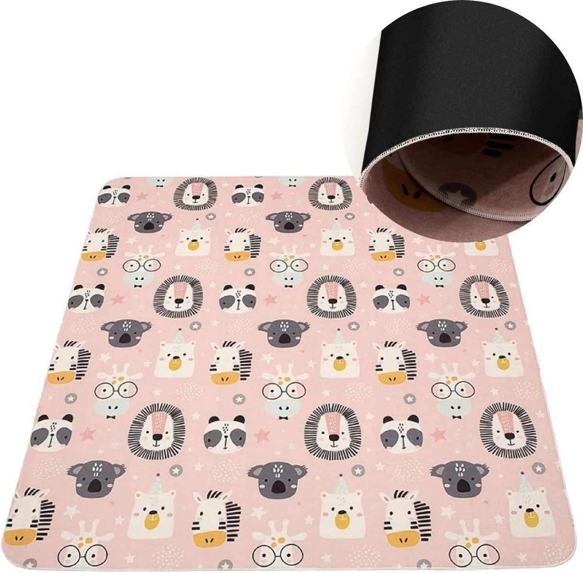 Home Babyspeelkleed Antislip Speelkleed Opvouwbaar Kruipmat Kinderen Babytapijt 150 X 150 Cm Voor Kinderkamers Speelkamers Wasmachines Wasbaar Kindermat (Schattig)