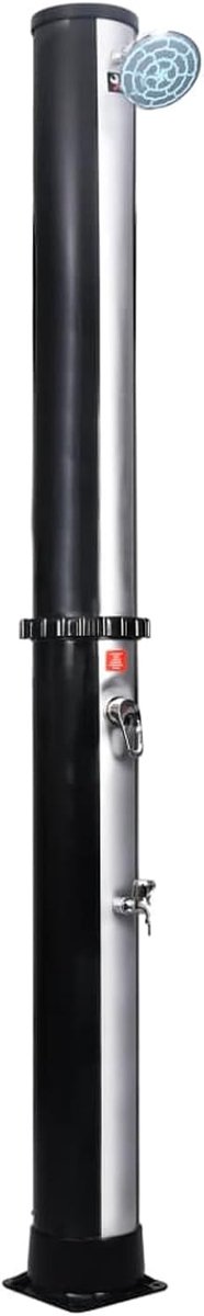 Zonnedouche met douchekop en kraan, 40 l, tuindouche, zwembaddouche, camping, met waterkraan, regendouchekop voor camping, zwembad, tuin, 92391