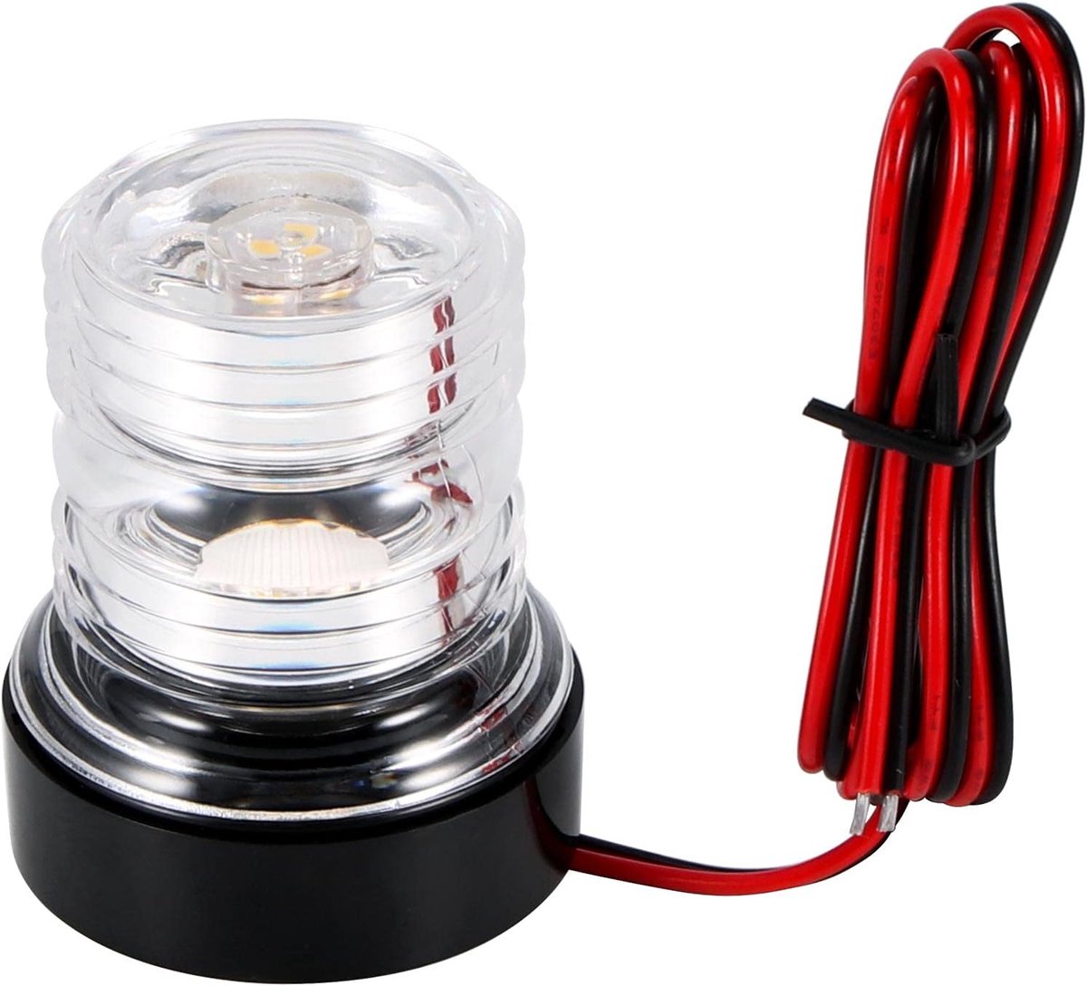 Navigatielichten voor boot, led, 12 V, 360 graden rondom, wit licht voor jacht | Zeillicht, IP65 waterdicht, spatwaterdicht, hoge zichtbaarheid, schiplicht, ankerlicht voor marineboten, ankerlichten