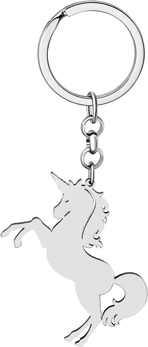 Paard Eenhoorn Sleutelhanger Rvs Eenhoorn Sleutelhanger Geschenken voor Vrouwen Meisjes Autosleutel Charms