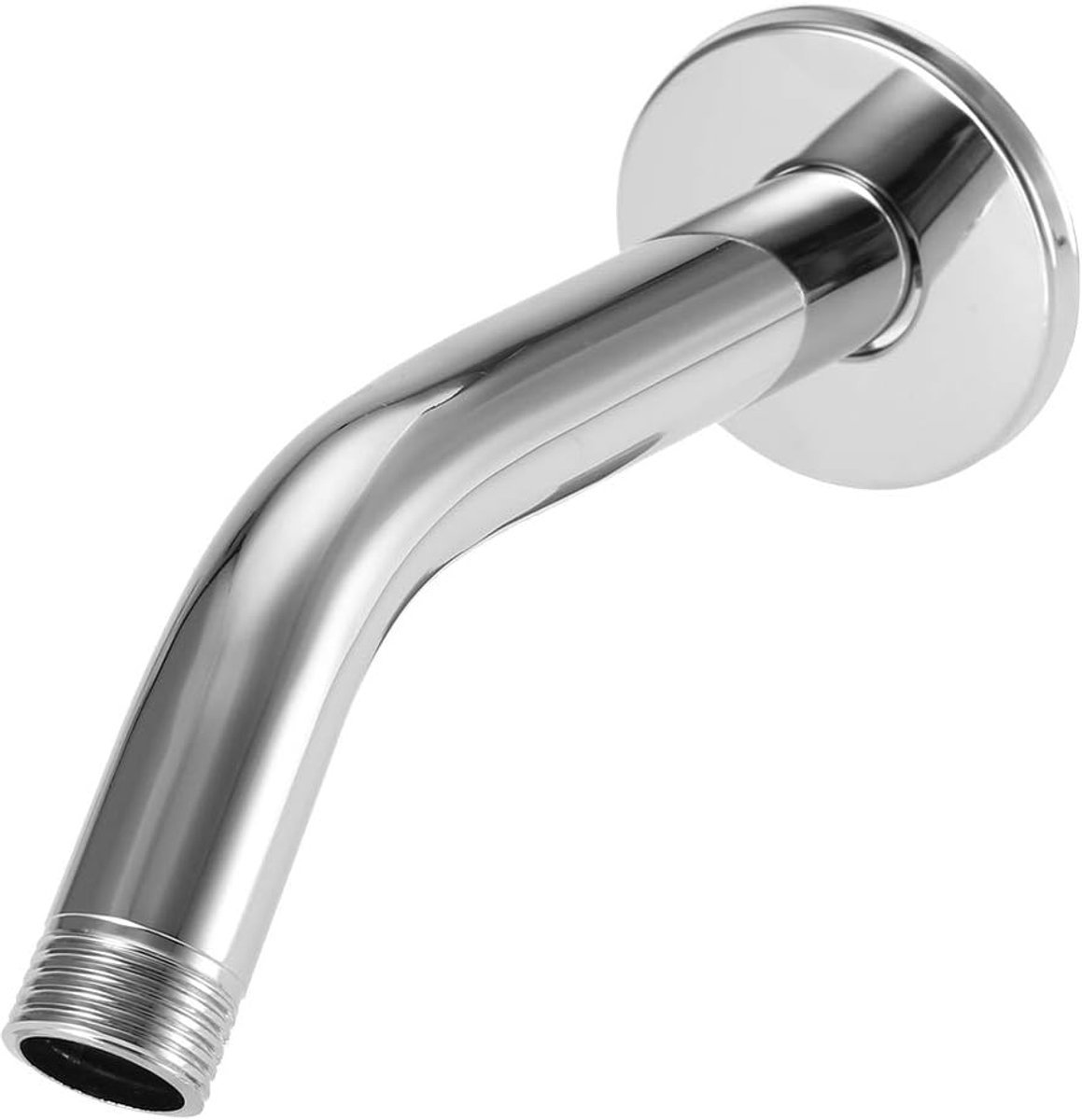Vaste Douche en Arm 18 × 6 × 4 6 Roestvrij Stalen Ronde Bovenkant Douchearm Pijp Muurbevestiging voor Badkamer Plafond Douchekop