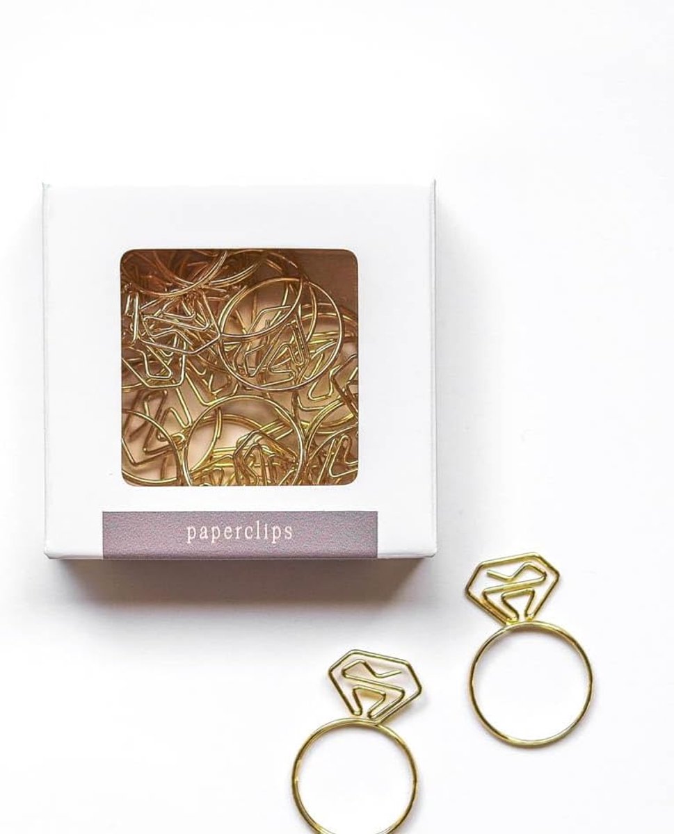 Paper clips ring - 20 stuks - goud - perfect voor organisatie - ShopVlot