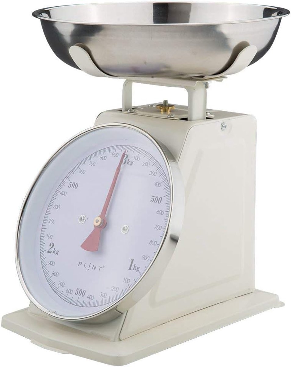 Keukenweegschaal Retro 2 kg - Crème - Vintage uitstraling - Perfect voor bakken - ShopVlot