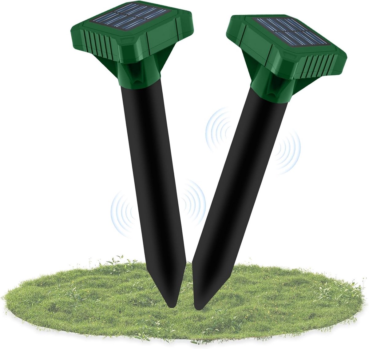 Talp repellent - 2 x Ultrasonic Solar Repeller - Waterproof - Effectieve bescherming voor tuin en gazon - ShopVlot