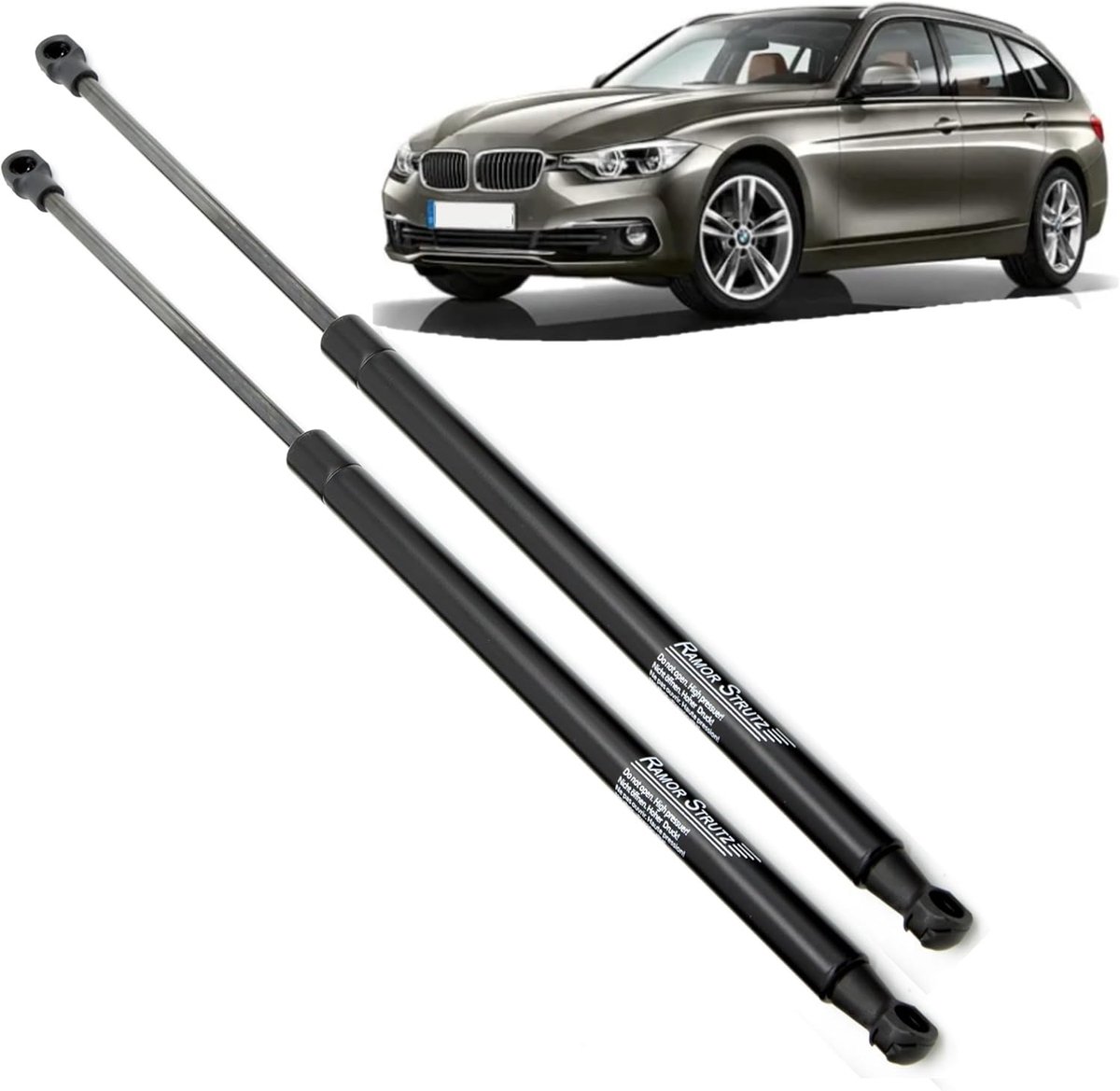 Gasveren achterklep BMW 3 Serie Touring F31 2011-2019 - Set van 2 - 582 mm lengte - Eenvoudige installatie - ShopVlot