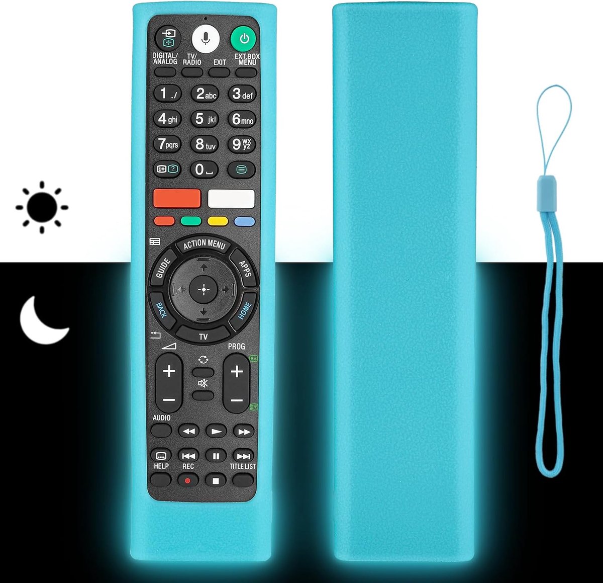 Afstandsbediening hoes voor Sony TV - silicone - schokbestendig - bescherming tegen vallen - ShopVlot