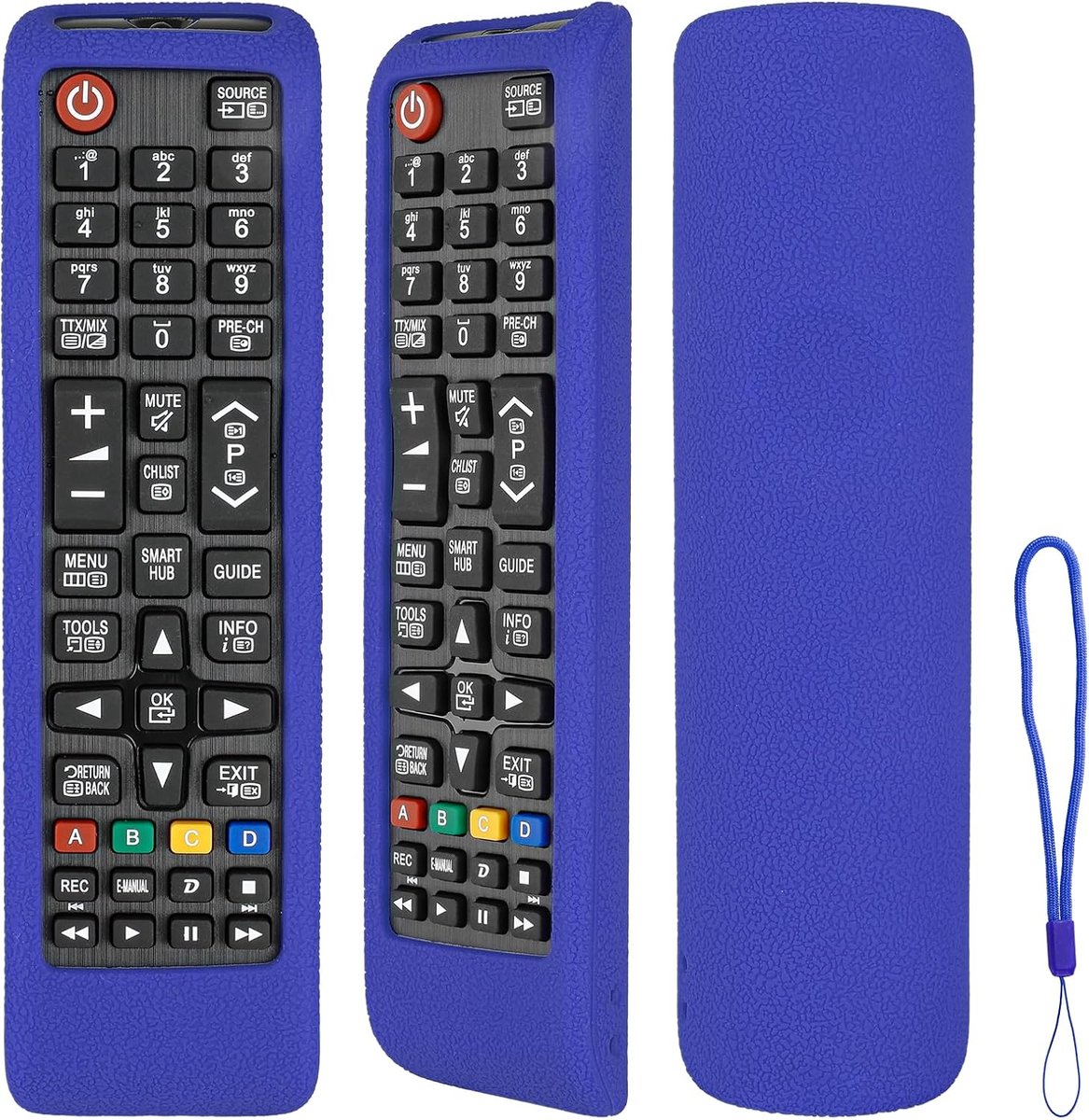 Beschermhoesje voor TV-afstandsbediening - siliconen - schokbestendig - met koord - ShopVlot