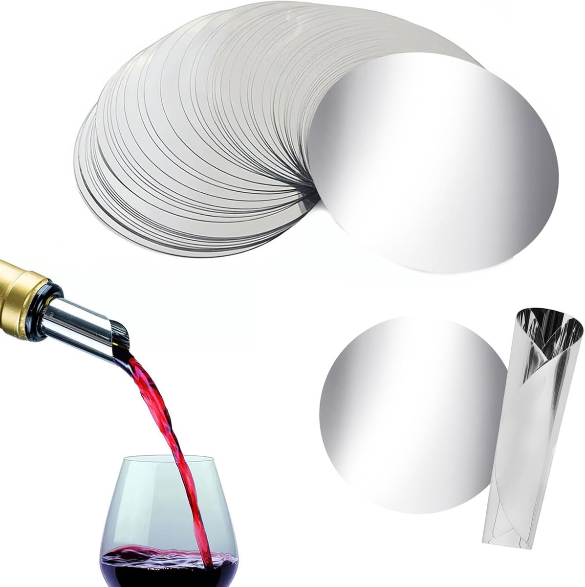 Wijnuitgieters set van 60 - elegante herbruikbare anti-druppels - perfect en netjes schenken - ShopVlot