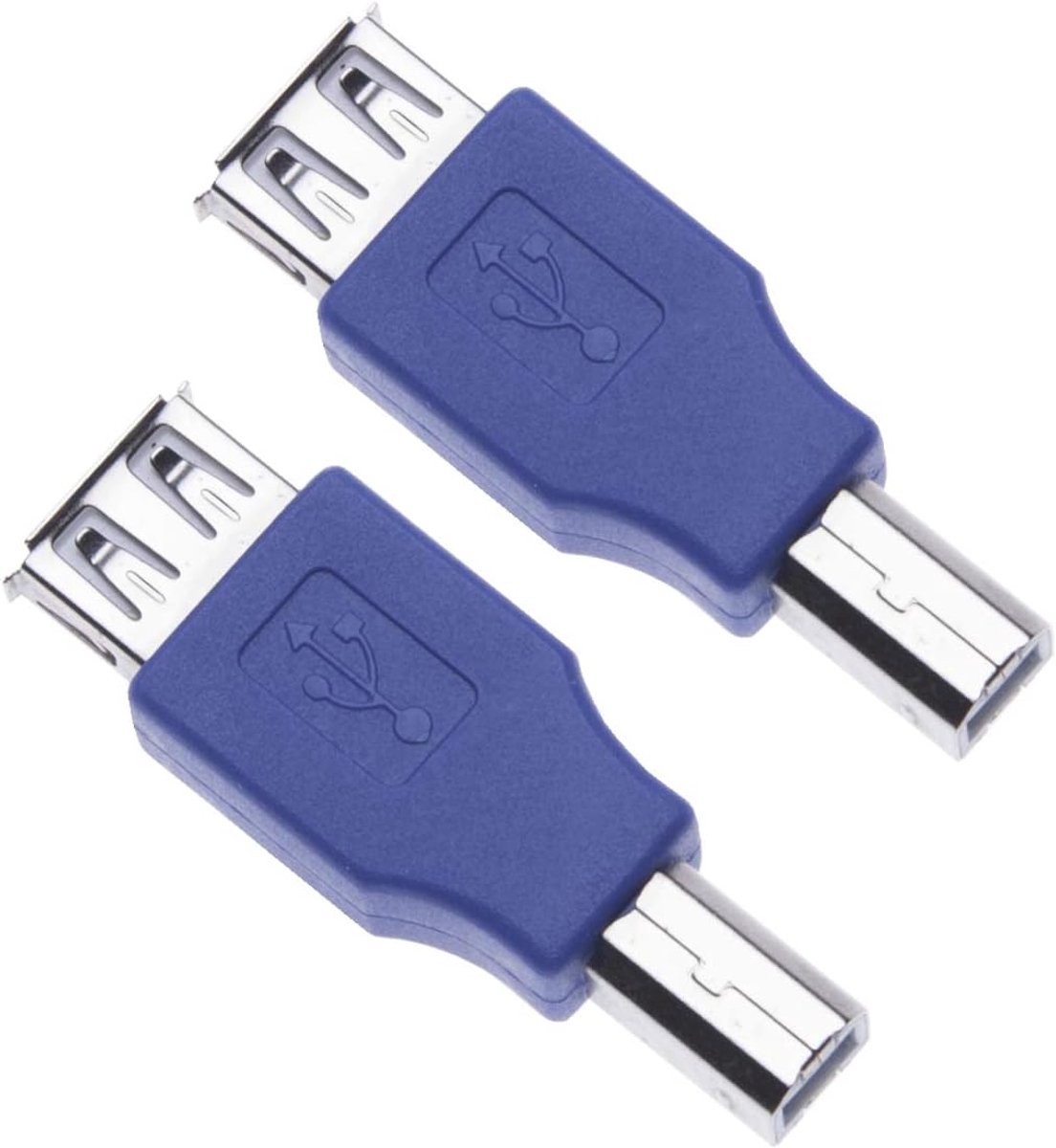 USB 2.0 A naar B Printer Adapter - 2 Stuks - Compacte Connector - Ideaal voor Printerverbinding - ShopVlot