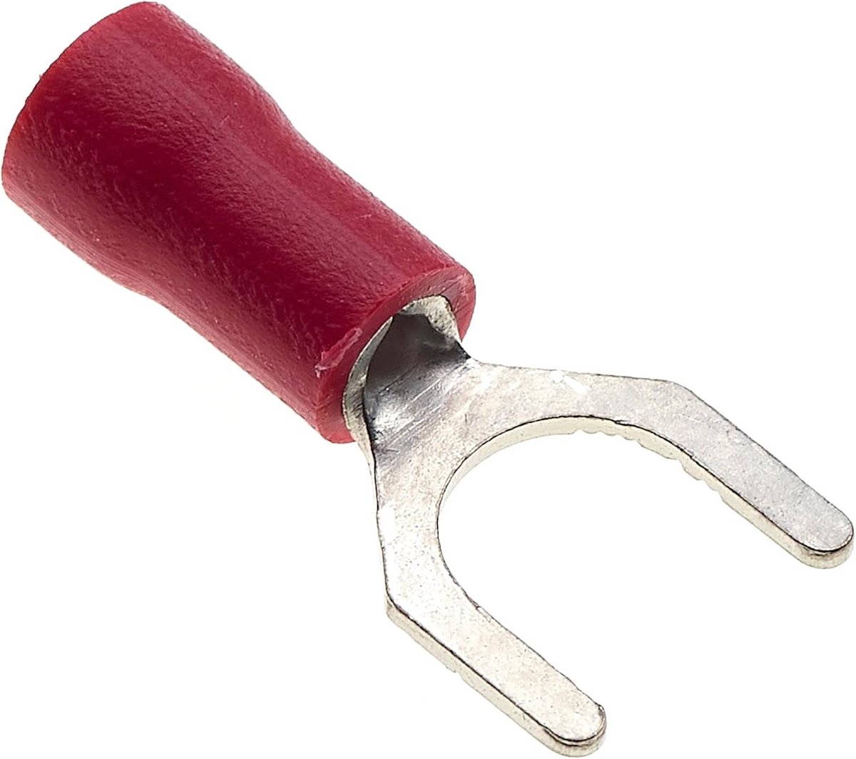 Fork Heat Shrink Klem, 18A, 6mm - Rood, Getinte Koper - Geïsoleerde U-Type Draadklemmen - Eenvoudig in gebruik - ShopVlot
