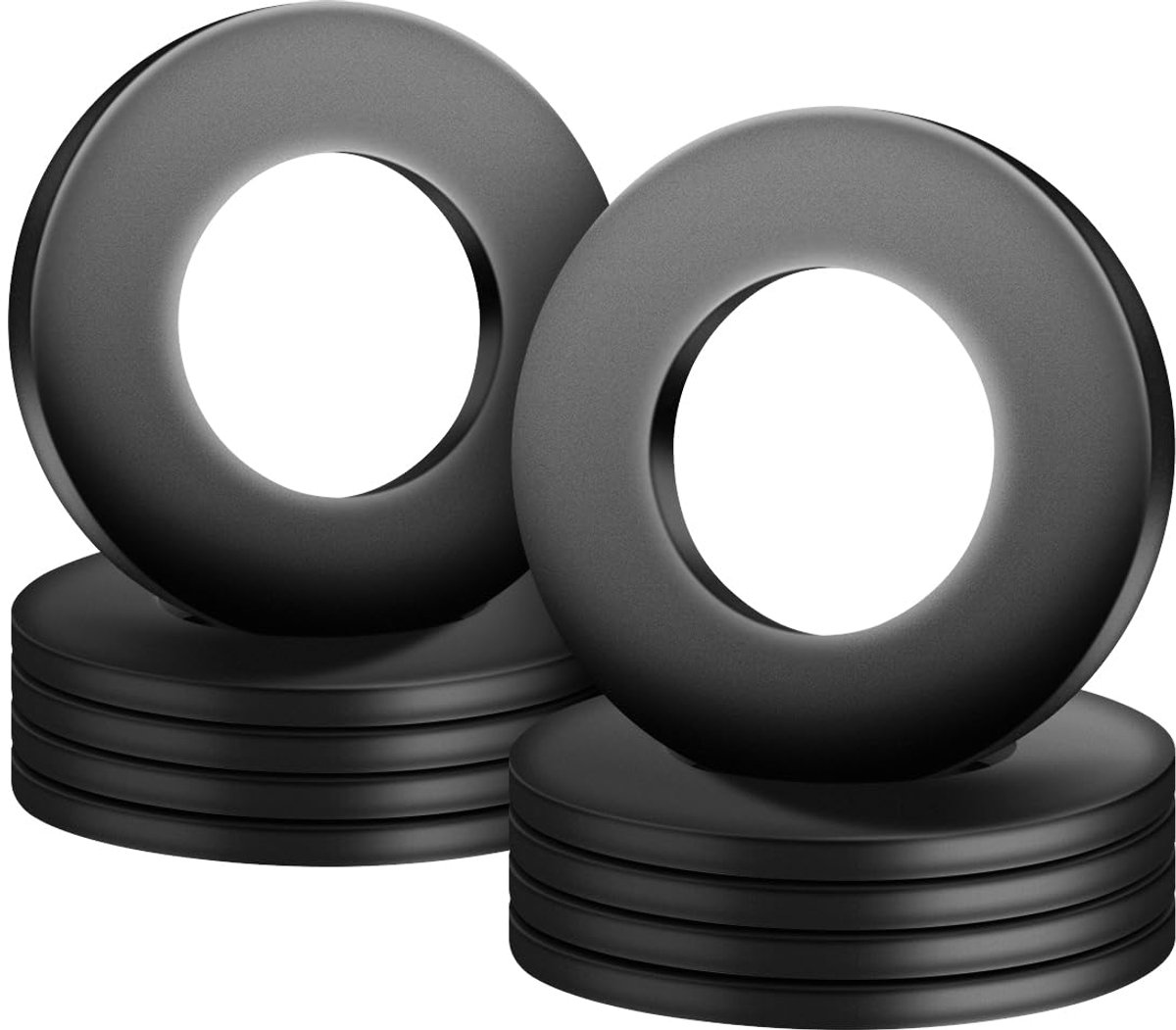 Ringen, 10 stuks, M14 x 28 mm, sluitring, zwart, koolstofstaal, sluitringen, carrosserieringen, afstandringen, afdichtringen, voor schroeven, schroefdraadstangen