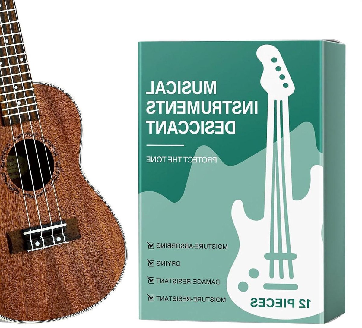 Vochtvreters Instrumenten - Vocht absorberend - Bescherming Muziek - Snel vochtbeheer - 12 Stuks - Wit