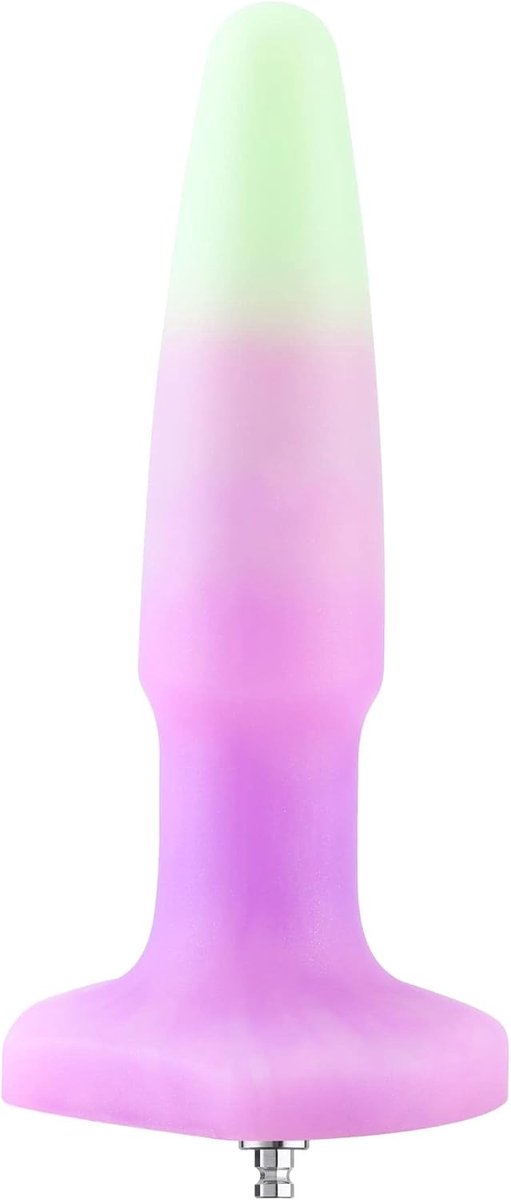 Dildo 18 cm - Glow in the dark - Premium silicone - KlicLok aansluiting voor avontuurlijk gebruik - SnelShoppen