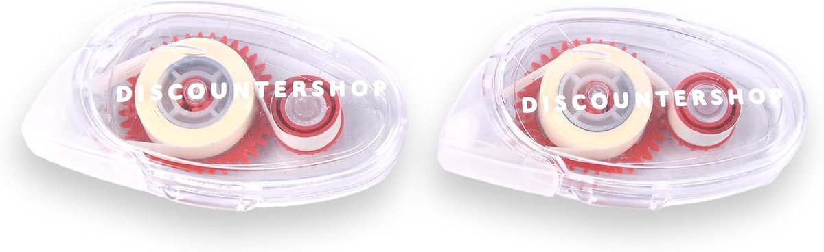 Hechtroller set van 2 - transparant en rood - ecologisch en navulbaar - optimale grip met anti-slip technologie - SnelShoppen
