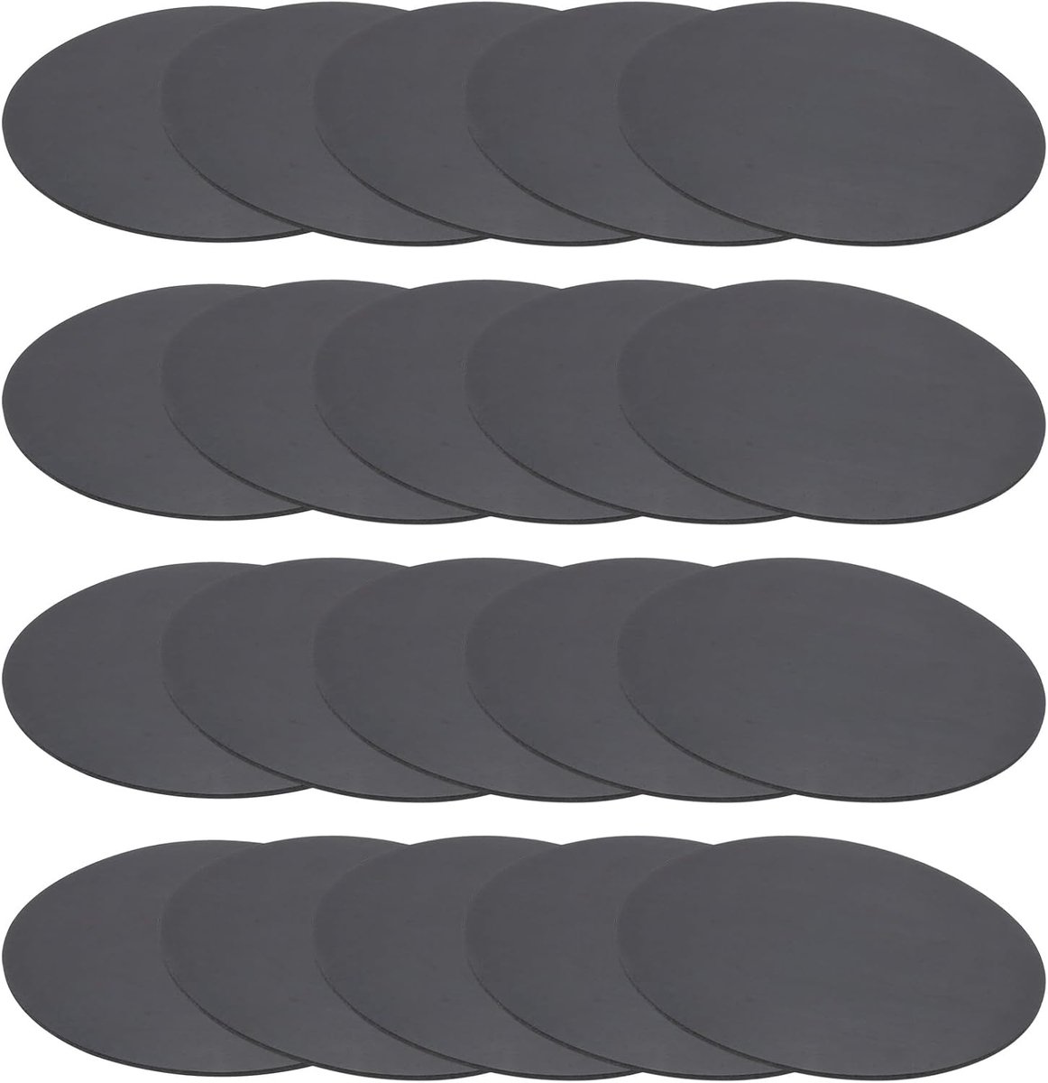 Rubber massieve schijven ringen, 20 stuks 95 mm ID x 1,5 mm dikke rubberen ronde pakking pad bussen spacer ring voor doe-het-zelf pakking ambacht, zwart