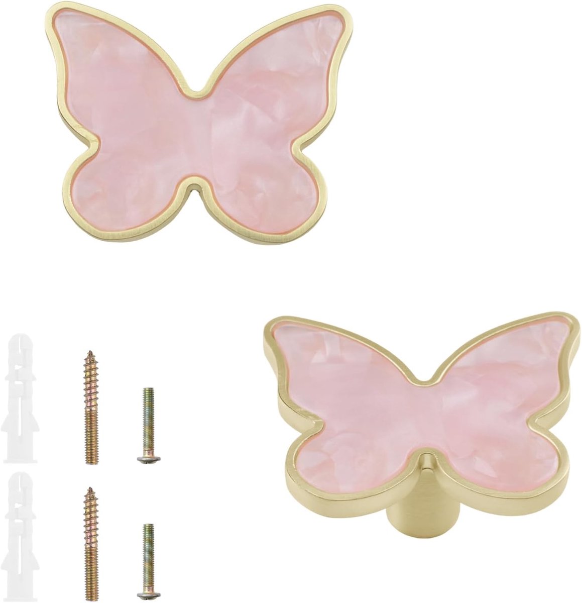 Grote Decoratieve Vlinder Keukenkast Knoppen, 2-Pack Creatieve Dressoir Lade Trekkers Meubelkast Deur Trekknoppen Enkelvoudige Gat Zinklegering Knoppen Meubelaccessoires