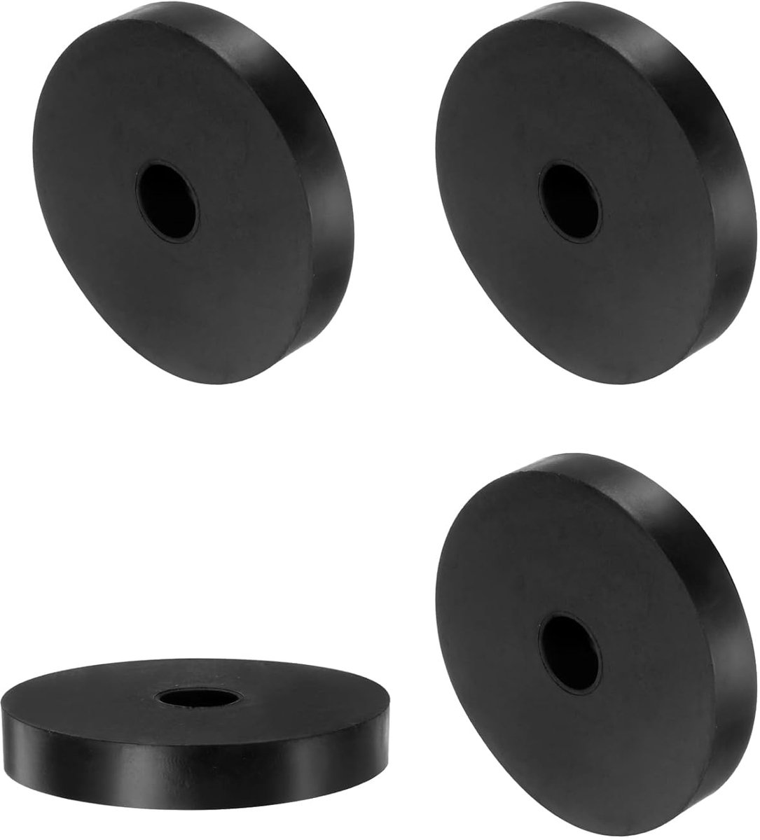 4 stuks rubberen afstandhouders 80 mm OD 26 mm ID 30 mm hoogte, rond, anti-vibratie, dikke rubberen schijven voor accessoires voor huis en auto