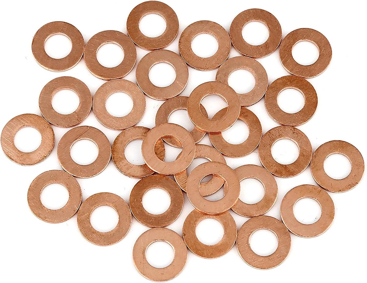 Platte afdichtringen ringen voor auto 8 x 16 x 1,5 mm