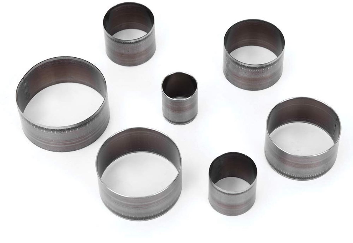 7 Stuks 20-50mm Ronde Lederen Stansgereedschap Set, Rond Ponsgereedschap Handponsen voor Leer Snijden