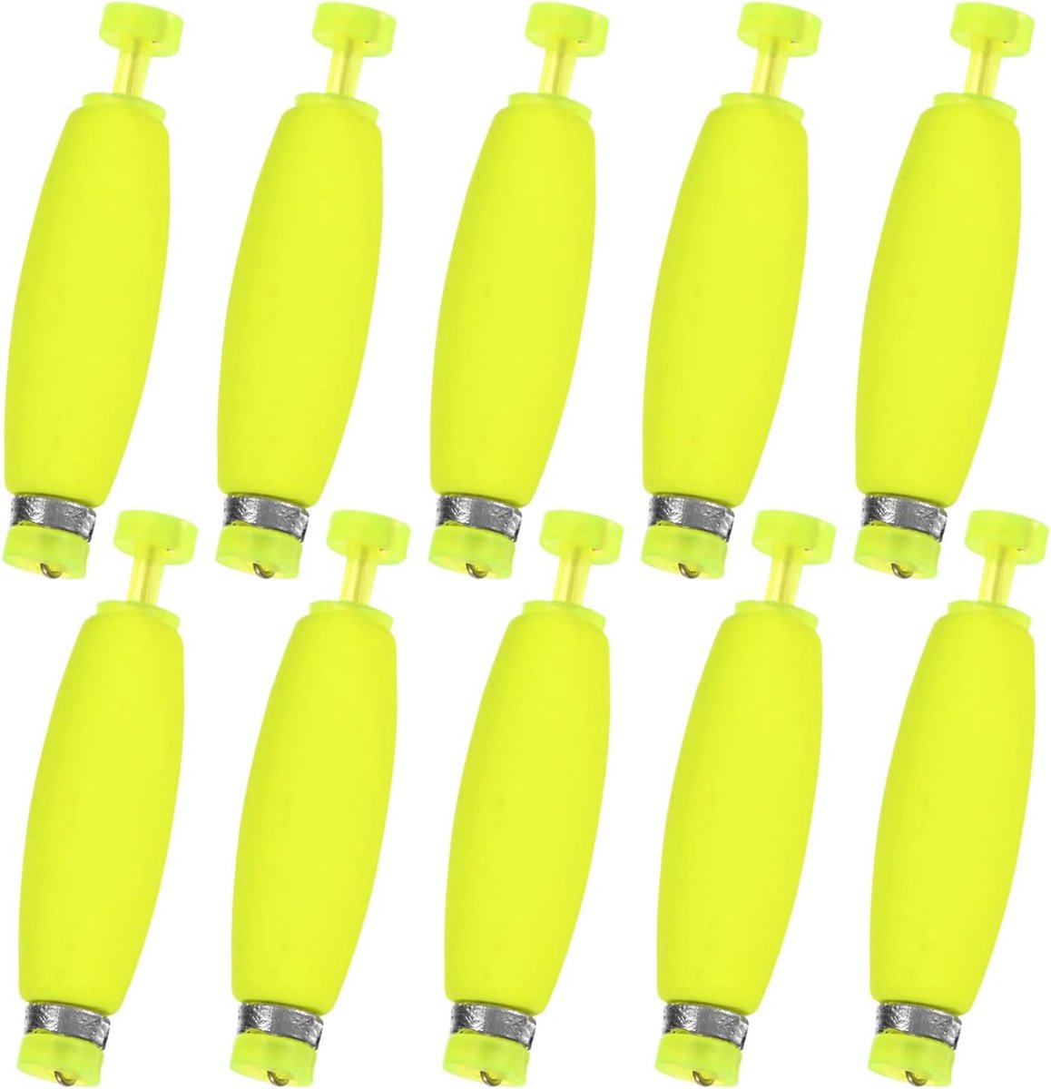 Pack Vissen Bobbers Floats, EVA Foam Gewogen Bobbers, Clip-on Floats Slip Kurken Floaters Sterke Boeien