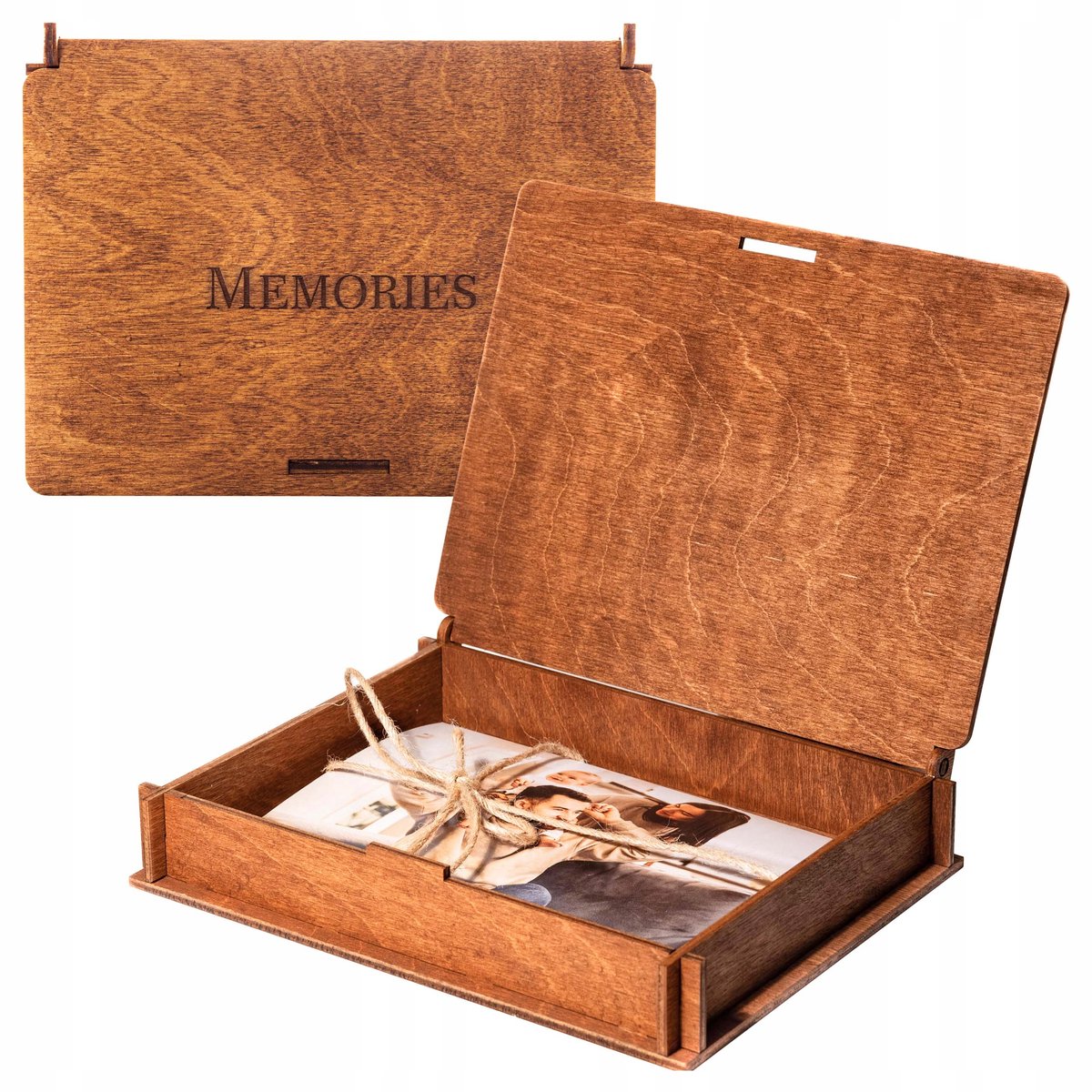 Houten Fotoalbumdoos 15x23 cm - Premium Graveerbaar