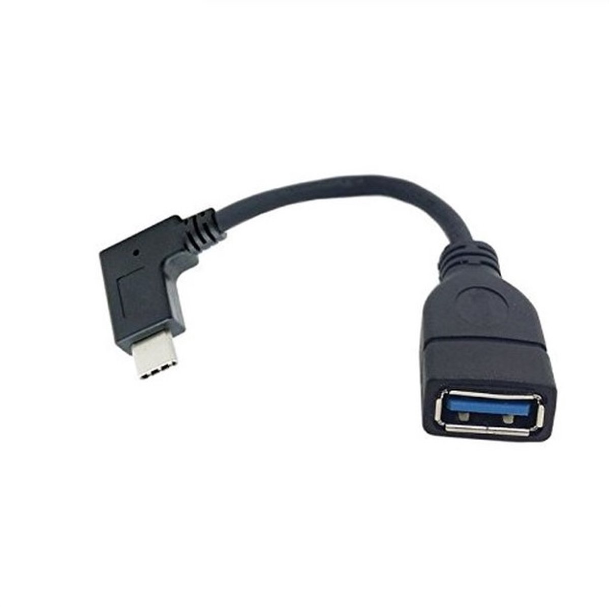 Hoekige USB-C 3.1 naar USB 3.0 OTG Kabel (10cm)