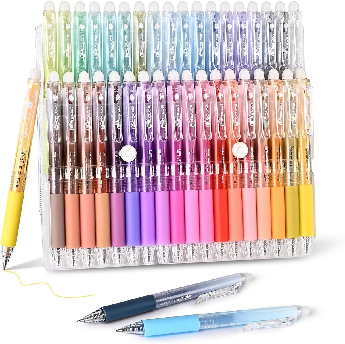 Erasable gelpennen 36-delig - Fijne punt 0.7mm - In verschillende kleuren - Ideaal voor tekenen en puzzelen - ShopVlot