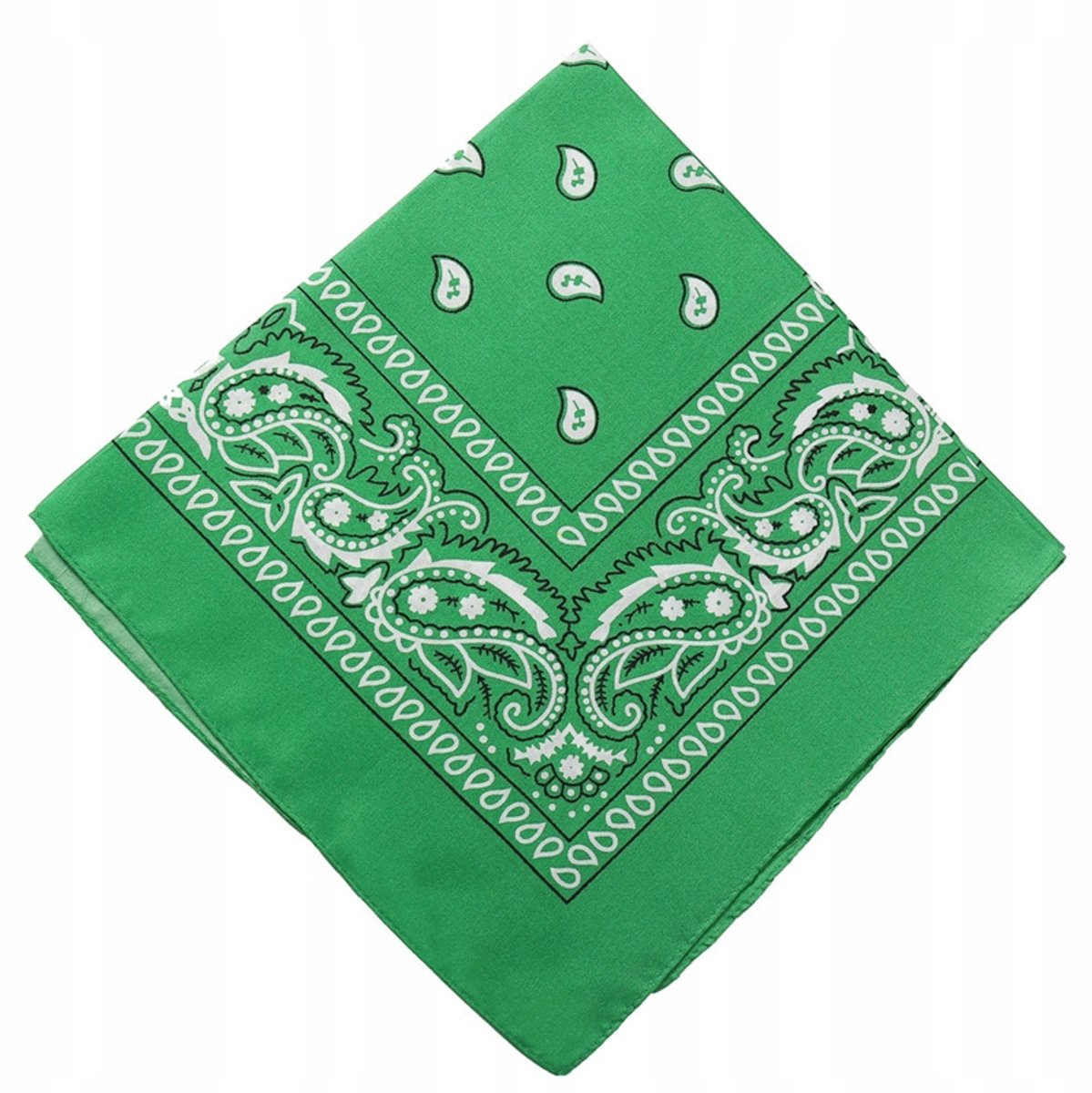 Groene Bandana Sjaal Katoen 53x53cm - Veelzijdig en Stijlvol