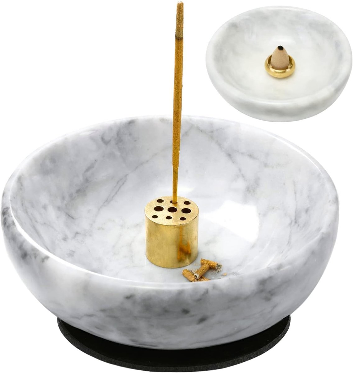 Incense holder marmer - handgemaakt - geschikt voor verschillende soorten wierook - stijlvolle decoratie - ShopVlot