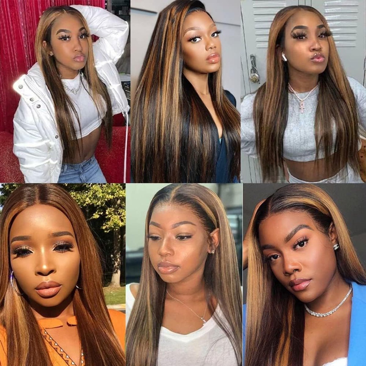 Haarextensions 30 Inch - P4/30 Highlight Bruin - 100g/Bundle - Echt Mensenhaar, Zacht en Elastisch - ShopVlot