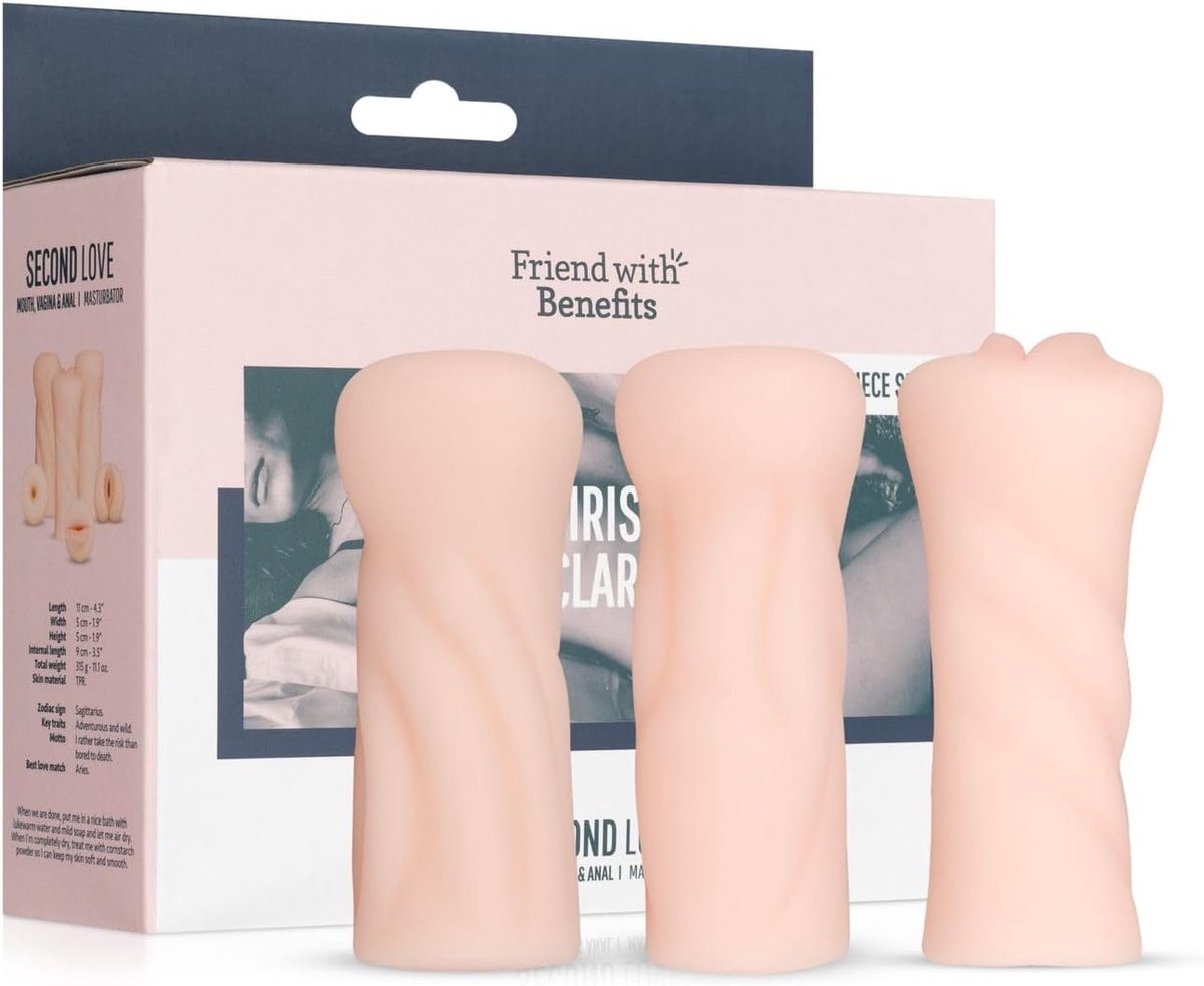 Masturbators set van 3 - zachte materialen - realistisch ontwerp - eenvoudig in gebruik - ShopVlot