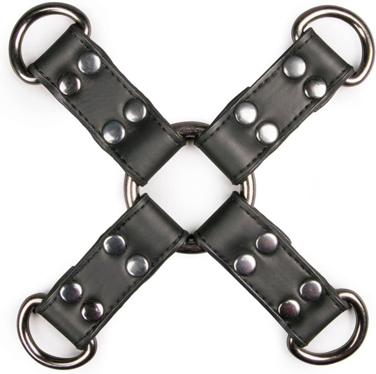 Hogtie - Zwart kunstleer - Stevig ontwerp - Perfect voor bondage games - ShopVlot