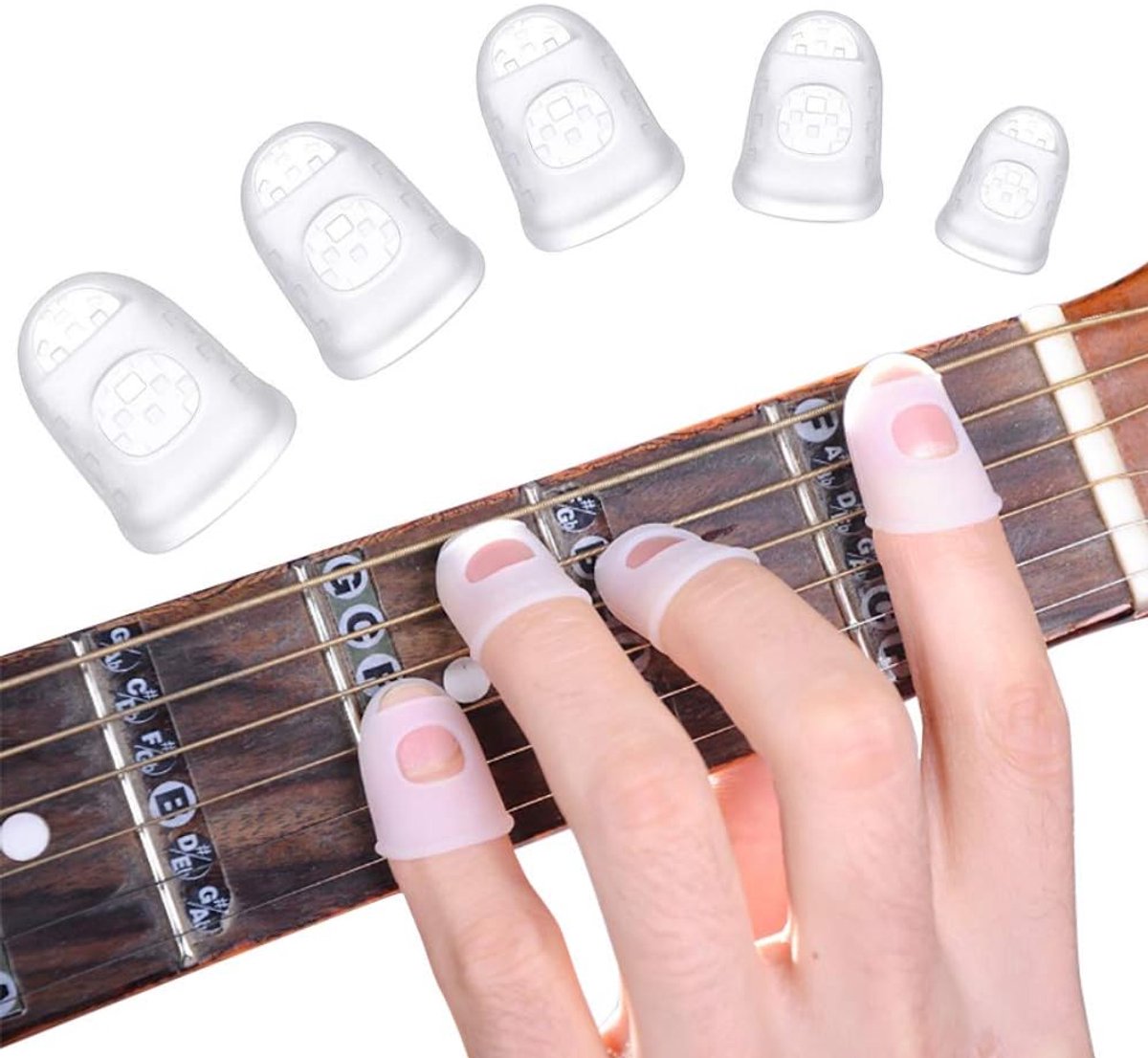 Guitar Finger Guards 40 Stuks - Siliconen - Antislip en Ademend - Verminder Pijn bij Speelplezier - ShopVlot