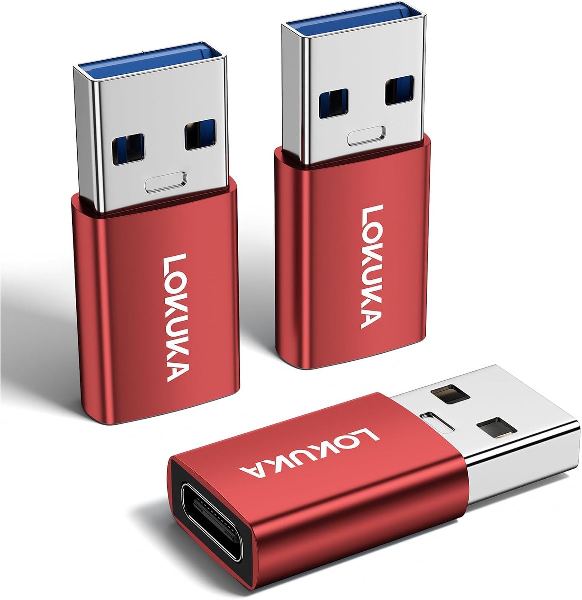 USB-C Bus naar USB Plug Adapter 3-Pack - 5 Gbit/s Type A naar Type C - Voor laptop, pc, auto gebruik - ShopVlot