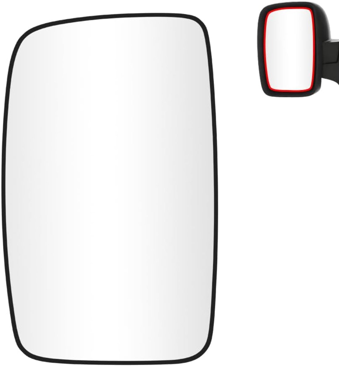 Buitenspiegelglas verwarmd links - vervangend spiegelglas - voor Citroen Jumpy, Peugeot Expert, Fiat Scudo, Toyota - ShopVlot