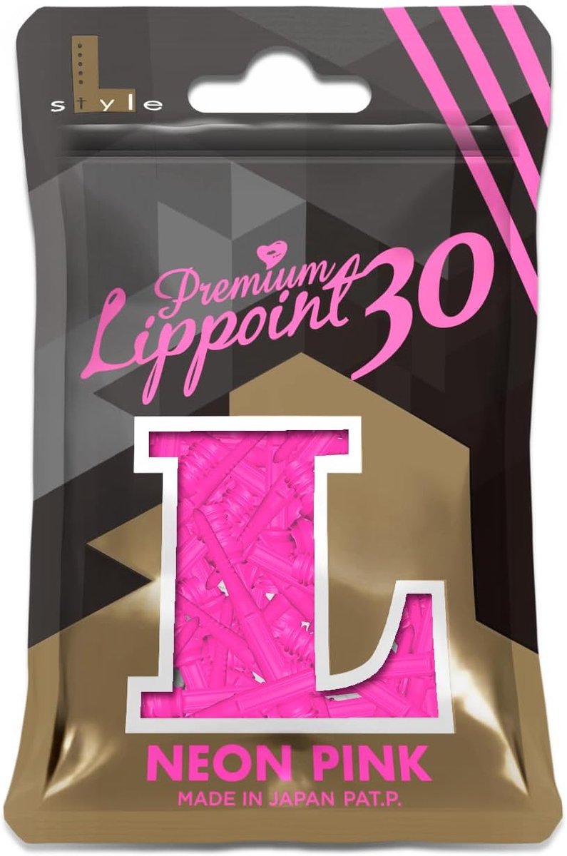 Lippoint Soft Tips 30 Neon Pink - L-Style Long Premium - Ideaal voor precisie en controle - Perfect voor dartspelers - ShopVlot