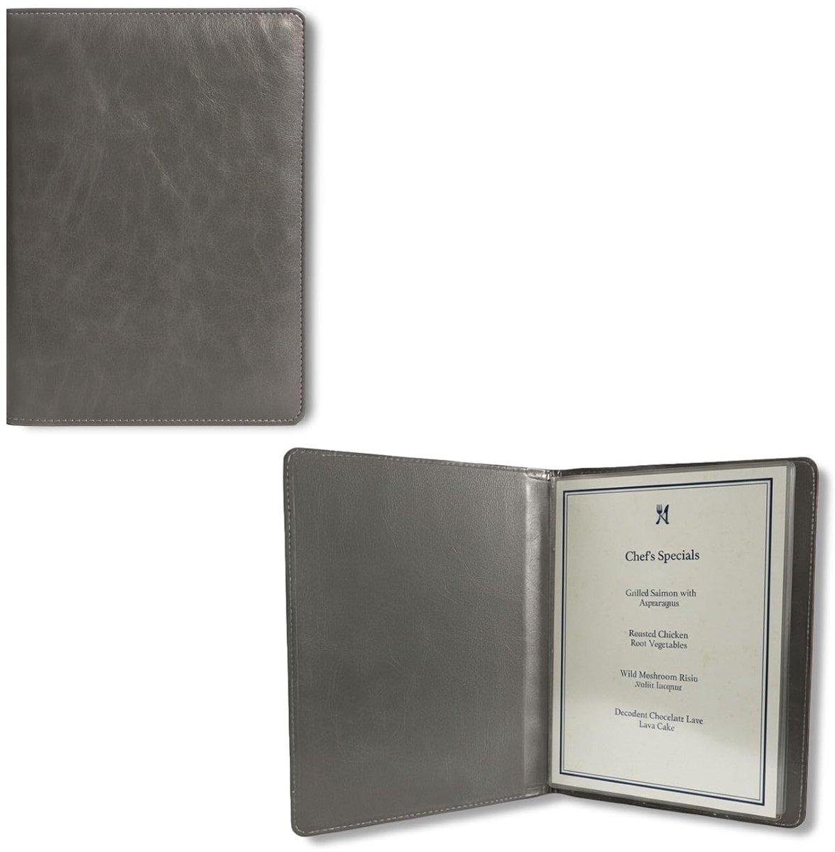 Menuhouder A5 - Premium Faux Leer - 4 Pagina's - Perfect voor Presentaties en Menu's - ShopVlot