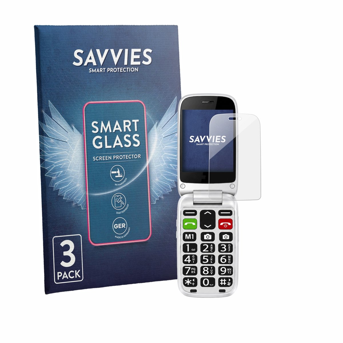 3 Stuks Savvies Screenprotector - geschikt voor true S70 - beschermfolie glas transparant