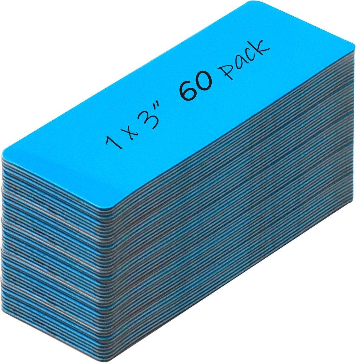 Magnetische strips 2,5cm x 7,5cm - Blauwe herbruikbare en uitwisbare labels - Perfect voor whiteboards en koelkast - ShopVlot