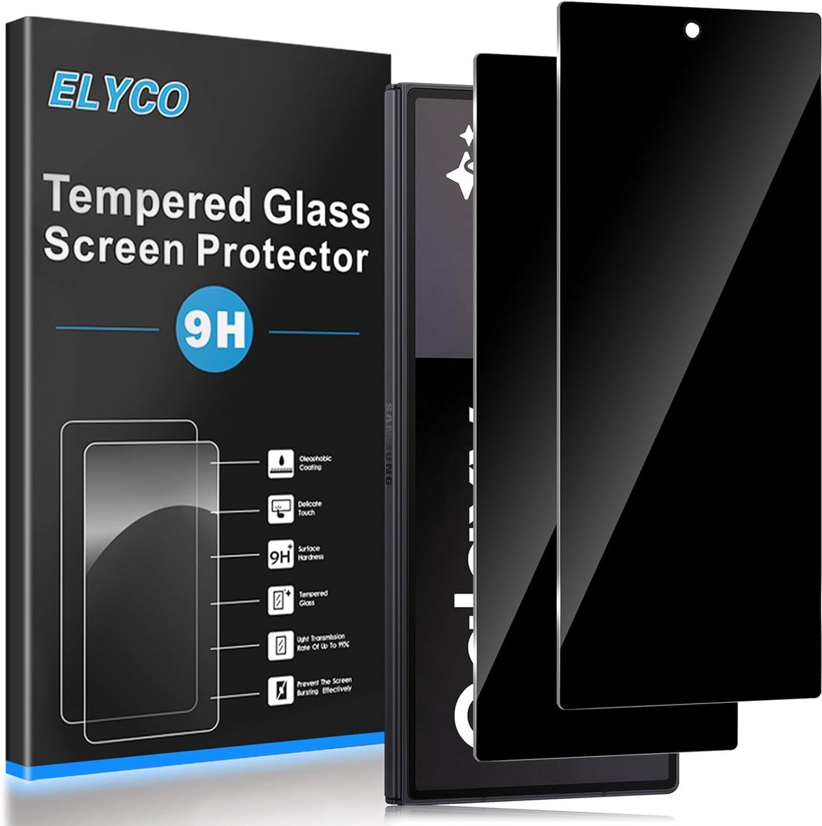 Thijox - Privacy Gehard Glas Compatibel met Samsung Galaxy Z Fold 7 - 2 Stuks Anti-Spy Beschermfolie - 9H Hardheid - Schermbescherming voor Veiligheid