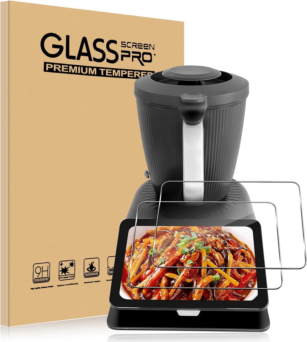 Beschermfolie voor Vorwerk Thermomix TM7 - 2 Stuks - 9H Hardheid - Krasbestendig - Maximale bescherming voor het scherm - ShopVlot