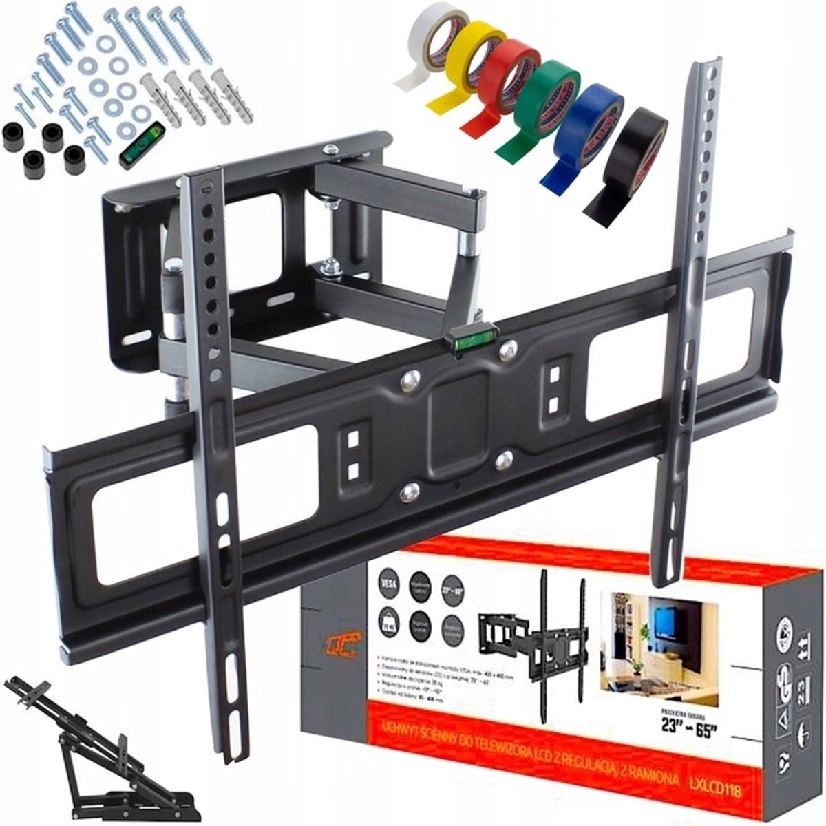 Verstelbare TV Beugel 23-65 inch | Kantelbaar & Draaibaar | VESA 400x400